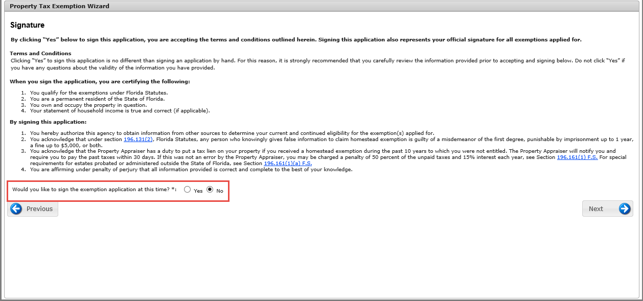 website signature page
